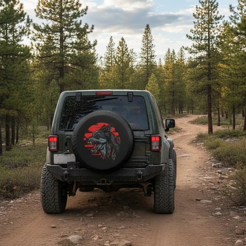 Wolf Designed Spare Wheel Tire Cover